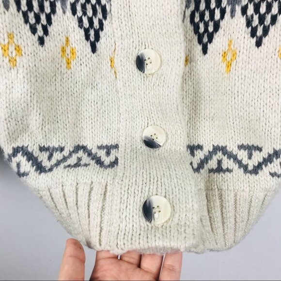 Topshop Wool Blend Knitted Oversized Button Up Sweater Cardigan  Women size 6 - Picture 6 of 16